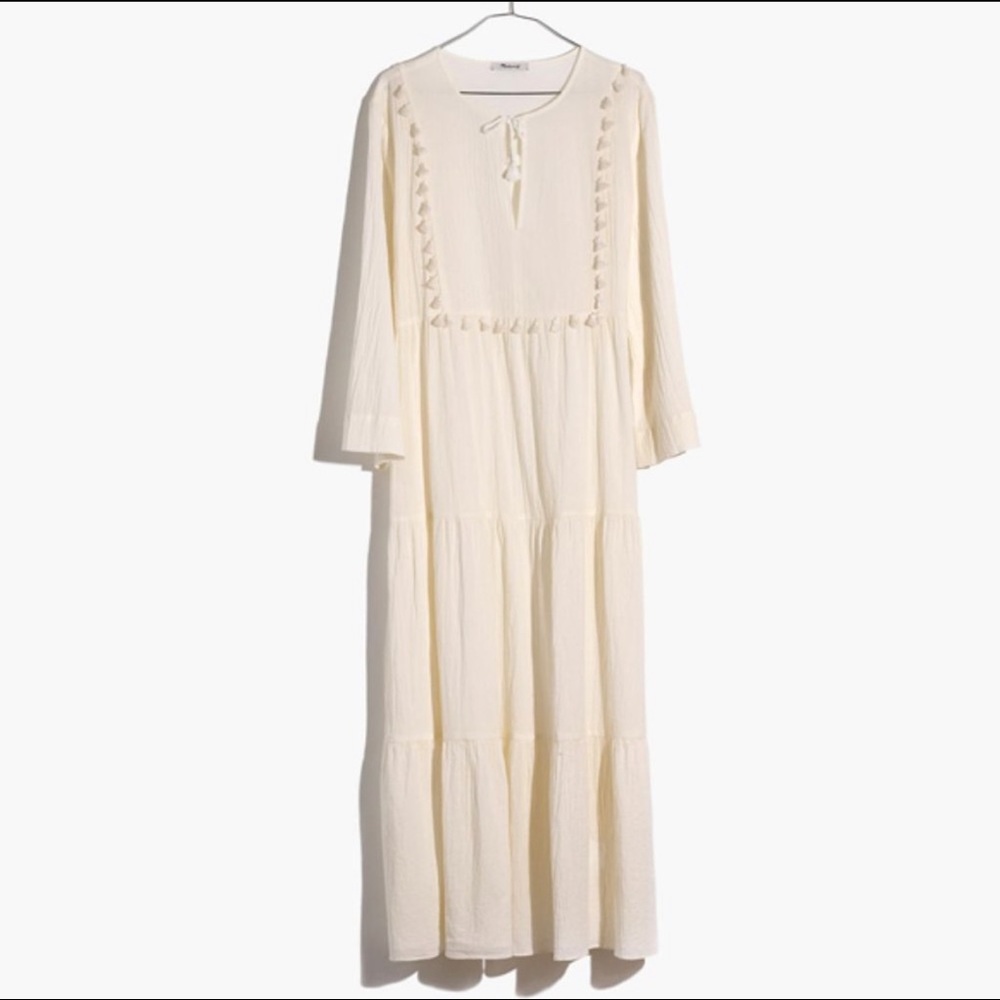 Madewell long tassel cover up dress